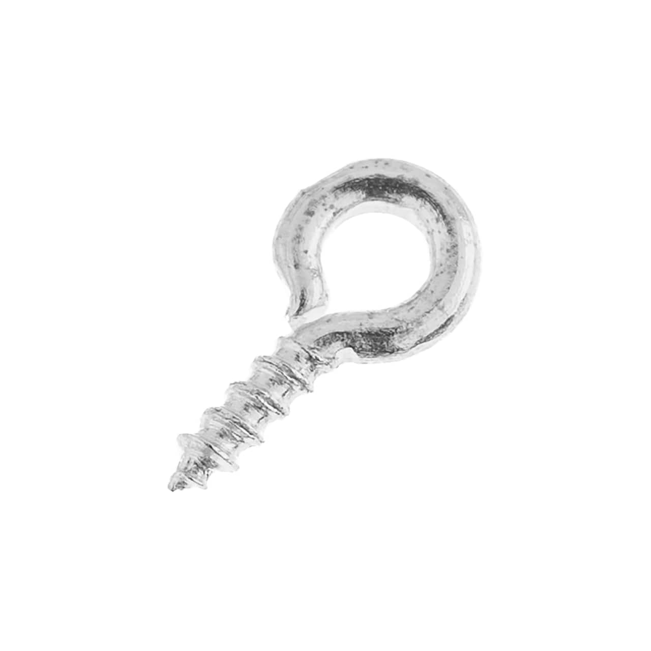 John Bead Must Have Findings 8mm x 4mm Screw Eye Pins, 20ct